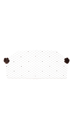 Вуаль коричневого цвета с цветами