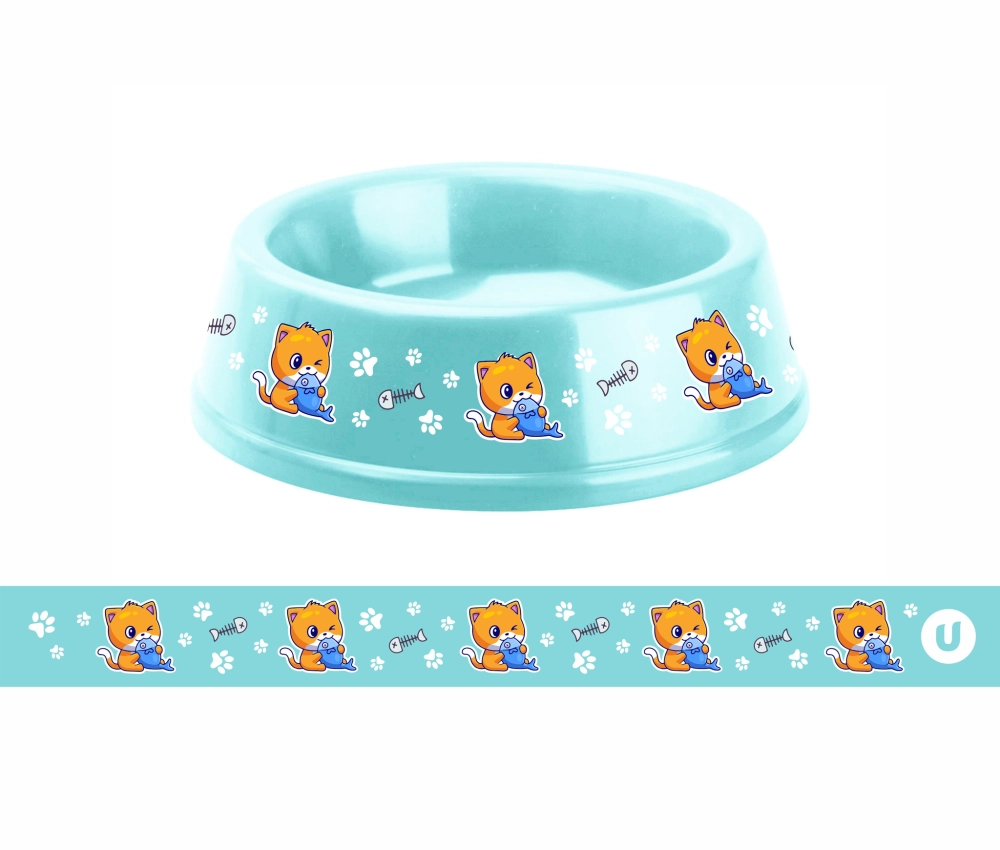 Миска пластиковая «МОЙ БРО - Любитель рыбки!, цвет мятный 21*6,5см (логотип на миске) 700мл