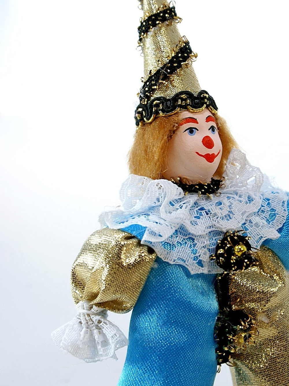 Кукла-подвеска сувенирная фарфоровая "Клоун Рыжий"