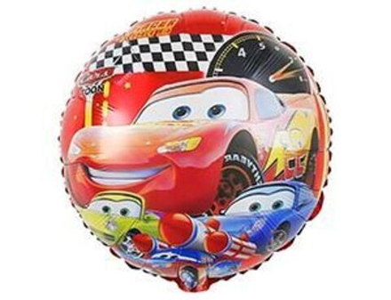 Шар фольга 45см. Тачки машина Молния Mc.Queen и команда