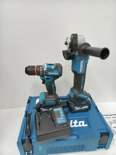 Аккумуляторный набор 2в1 УШМ болгарка и шруповерт Makita безщеточный