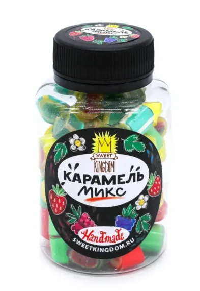 Карамель Ягодный микс Sweet Кingdom в банке рубленная