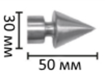 Наконечники "Конус Ост" кованых карнизов для штор d16 мм, цвет шоколад