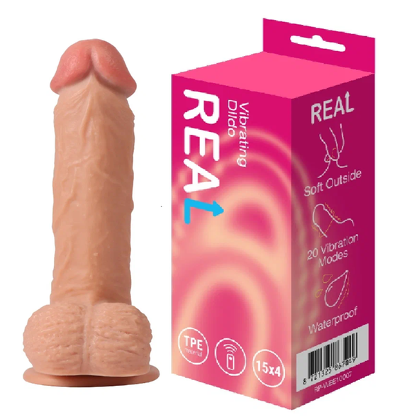 Реалистичный вибратор с пультом ду 16 см