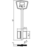 Заготовка сувальдного ключа 14172 PLD1D PAL1 (желтый)
