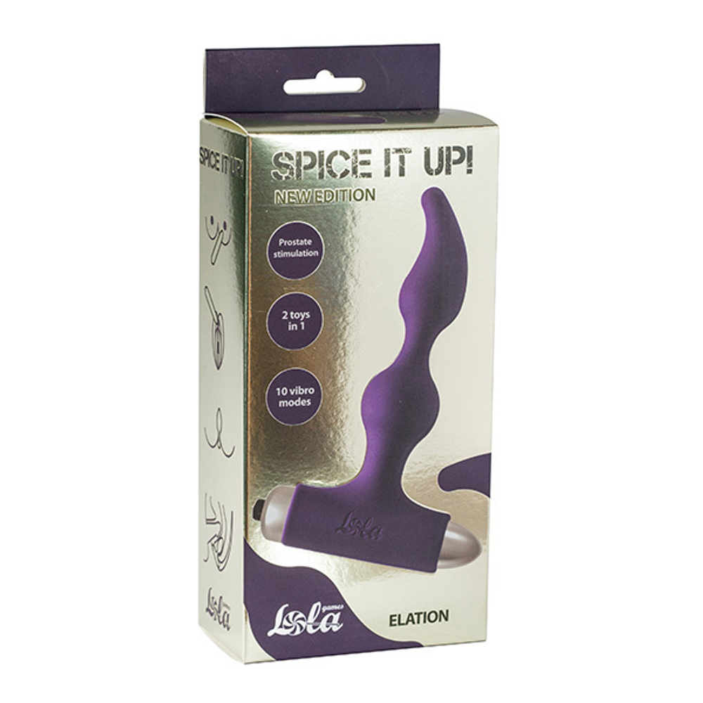 Анальный стимулятор 13,1см с вибрацией Lola Games Spice it up New Edition Elation Ultraviolet 8018-04lola