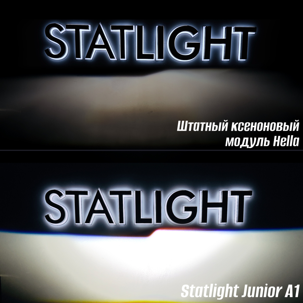 Би Лед линзы автомобильные в фары Светодиодные Statlight Junior A1 Bi LED линзы 3.0 дюйма, комплект 2 шт.