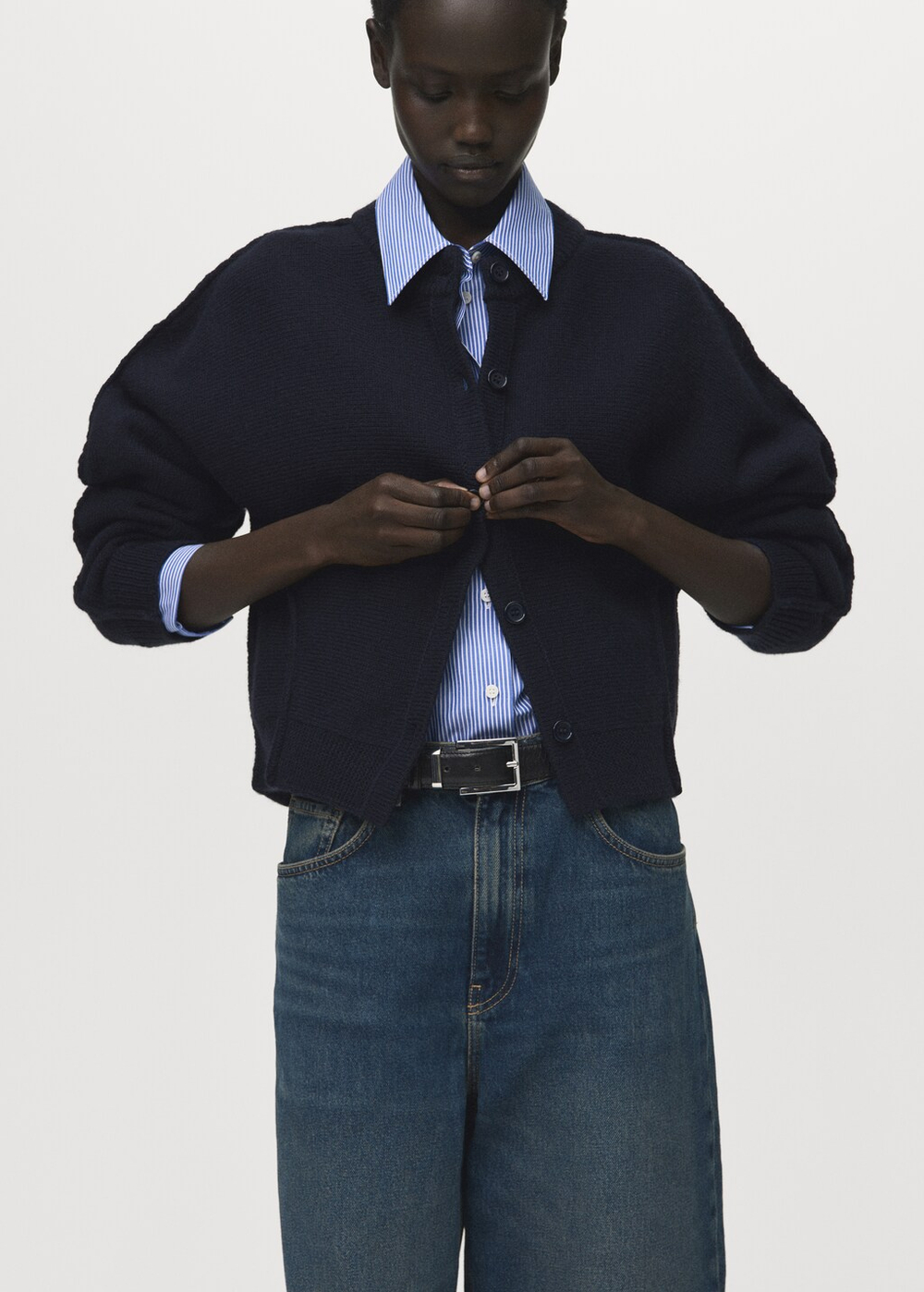 Прямой кардиган с пуговицами