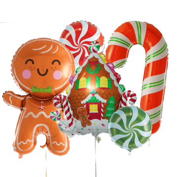 Букет шаров "Имбирные пряники и леденцы"