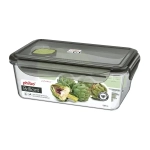 КОНТЕЙНЕР ДЛЯ ПРОДУКТОВ ГЕРМЕТИЧНЫЙ С КЛАПАНОМ BRILLIANT ПРЯМОУГОЛЬНЫЙ 1,35Л (Черный)