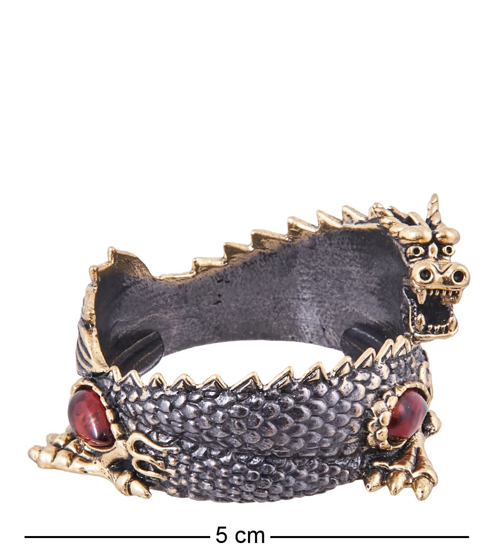 Народные промыслы AM-3872 Подсвечник «Дракон Китай» (латунь, янтарь)