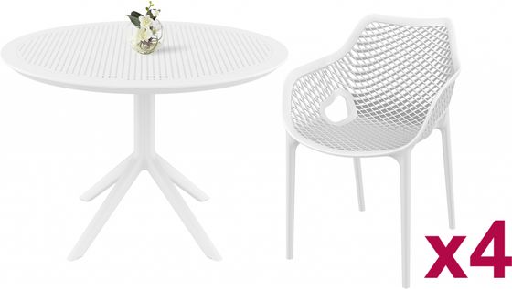 Комплект пластиковой мебели Sky Ø105 Air XL, белый