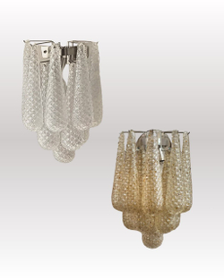 Элегантное настенное бра из венецианского стекла в двух расцветках