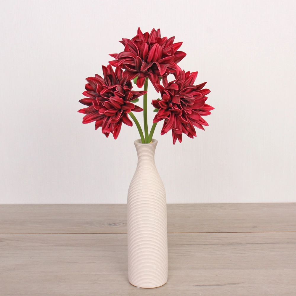 Цветы искусственные «Natur» 34см Хризантемы 3шт бордовые