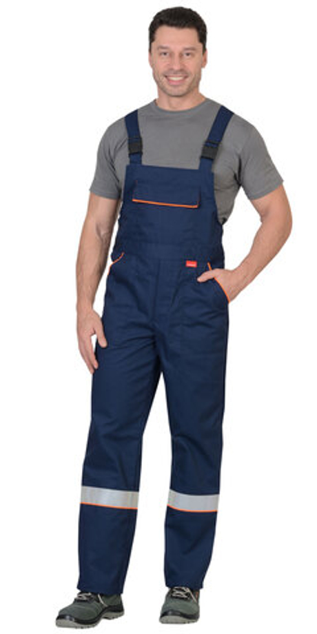 Костюм "СИРИУС-МАСТЕР" летний: куртка кор., п/комб. темно-синий с оранж.