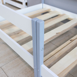 Кровать подростковая "Малютка ЛД" 160*80 см., белая/серая (СЧ)