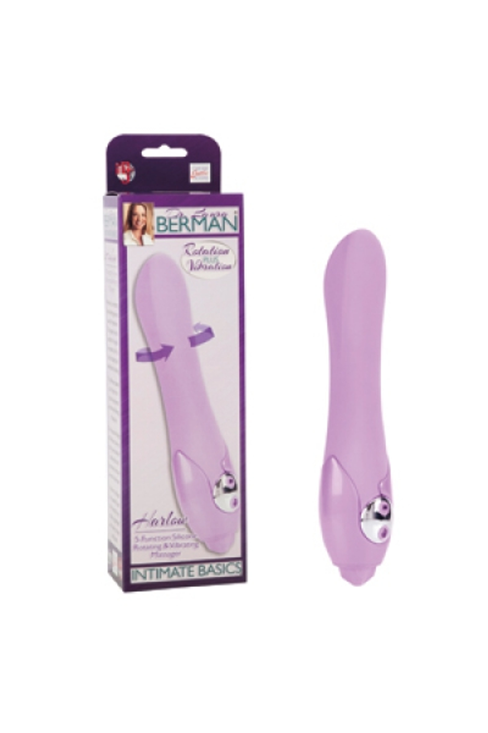 Вибромассажер Harlow 5-Function Silicone Rotating & Vibrating Massager с ротацией из силикона фиоле
