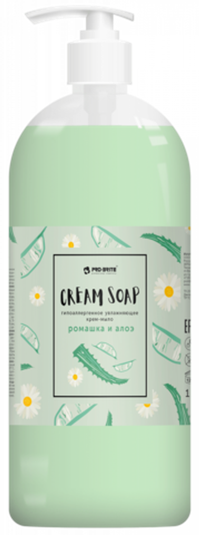 1090-1 Cream Soap Крем-Мыло 1л (1/12) Ромашка и алоэ ПРО-БРАЙТ