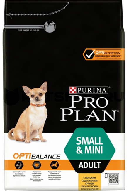 ProPlan 2.5кг+500г Small&Mini Сухой корм для собак малых пород Курица PR