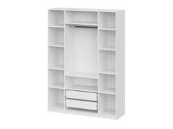 ШК 5 шкаф 1600 + антресоль + полки 1 комплект + ящики 1 комплект / Белый