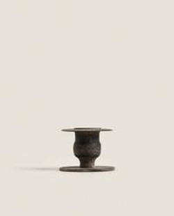 Zara Home Подсвечник из металла, цвет чёрный, 5.5 см