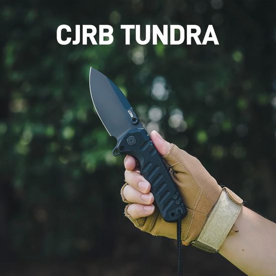 Нож CJRB J1966-BBK Tundra с клинком из стали D2, рукоять G10