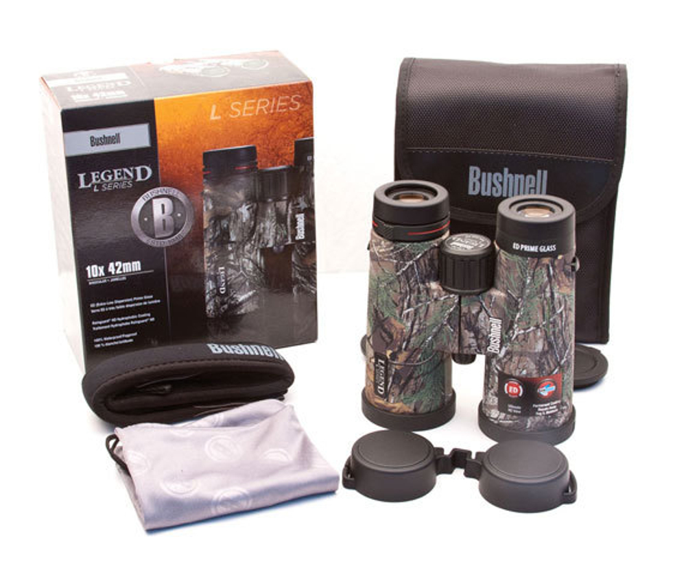 Комплект поставки бинокля E-Series 10x 42 camo