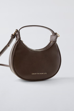 ZARA МИНИ-СУМКА, КОРИЧНЕВЫЙ