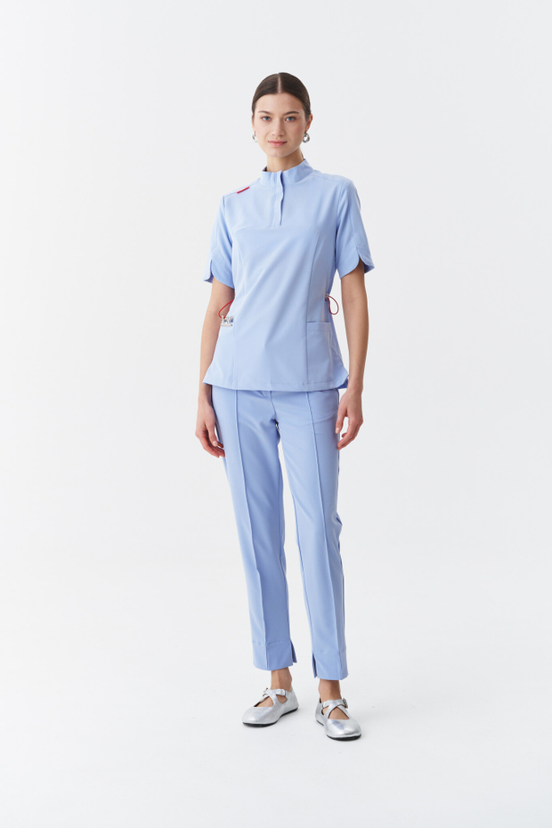 Брюки зауженные медицинские женские Сьют, скайблю