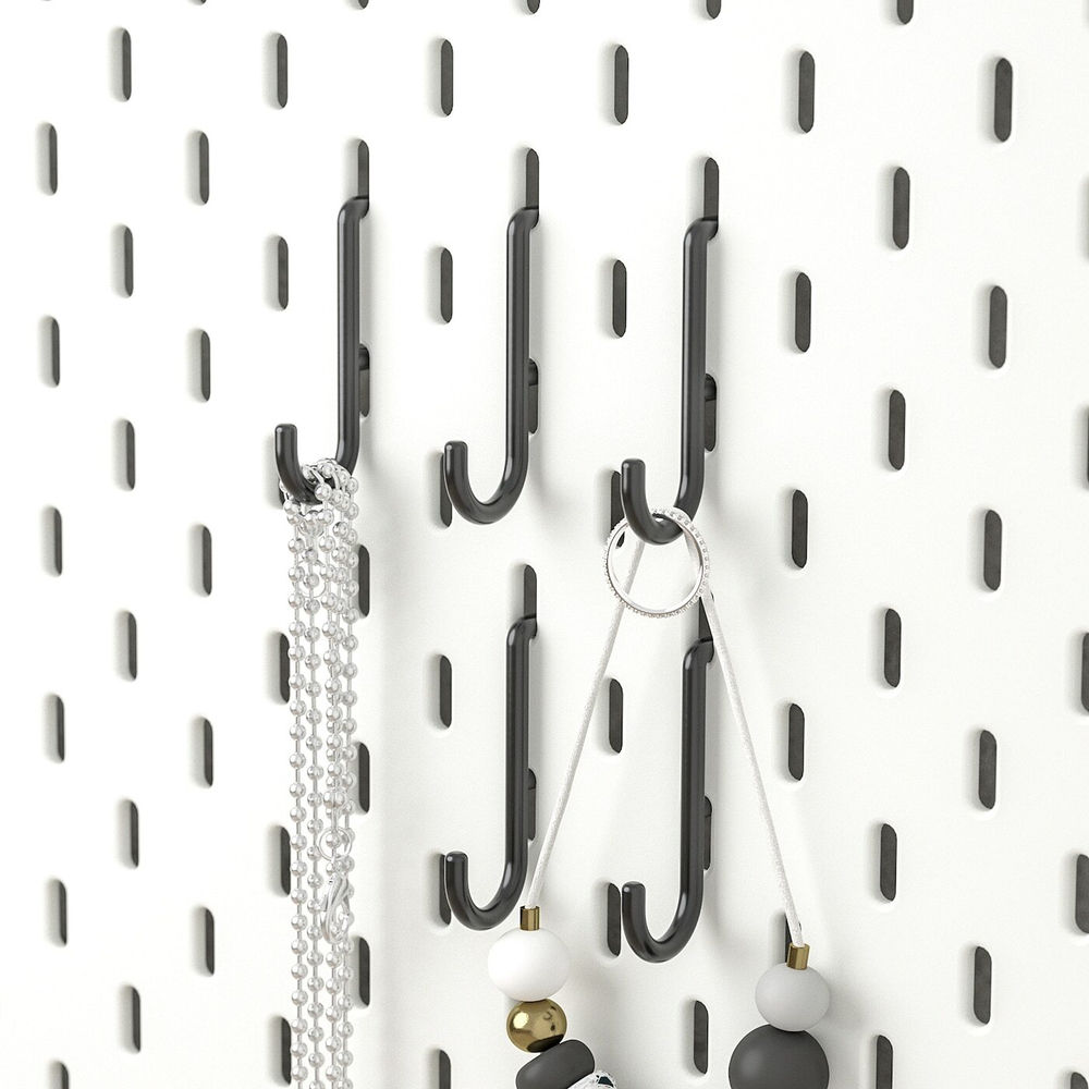 Набор крючков IKEA SKADIS (СКОДИС), Черный, 5 шт