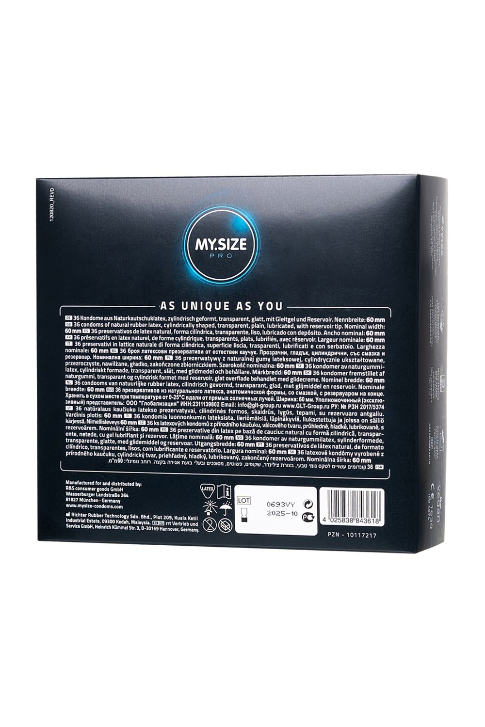 Презервативы My.Size PRO 60 большой размер XXL 19,3 см 36 шт.