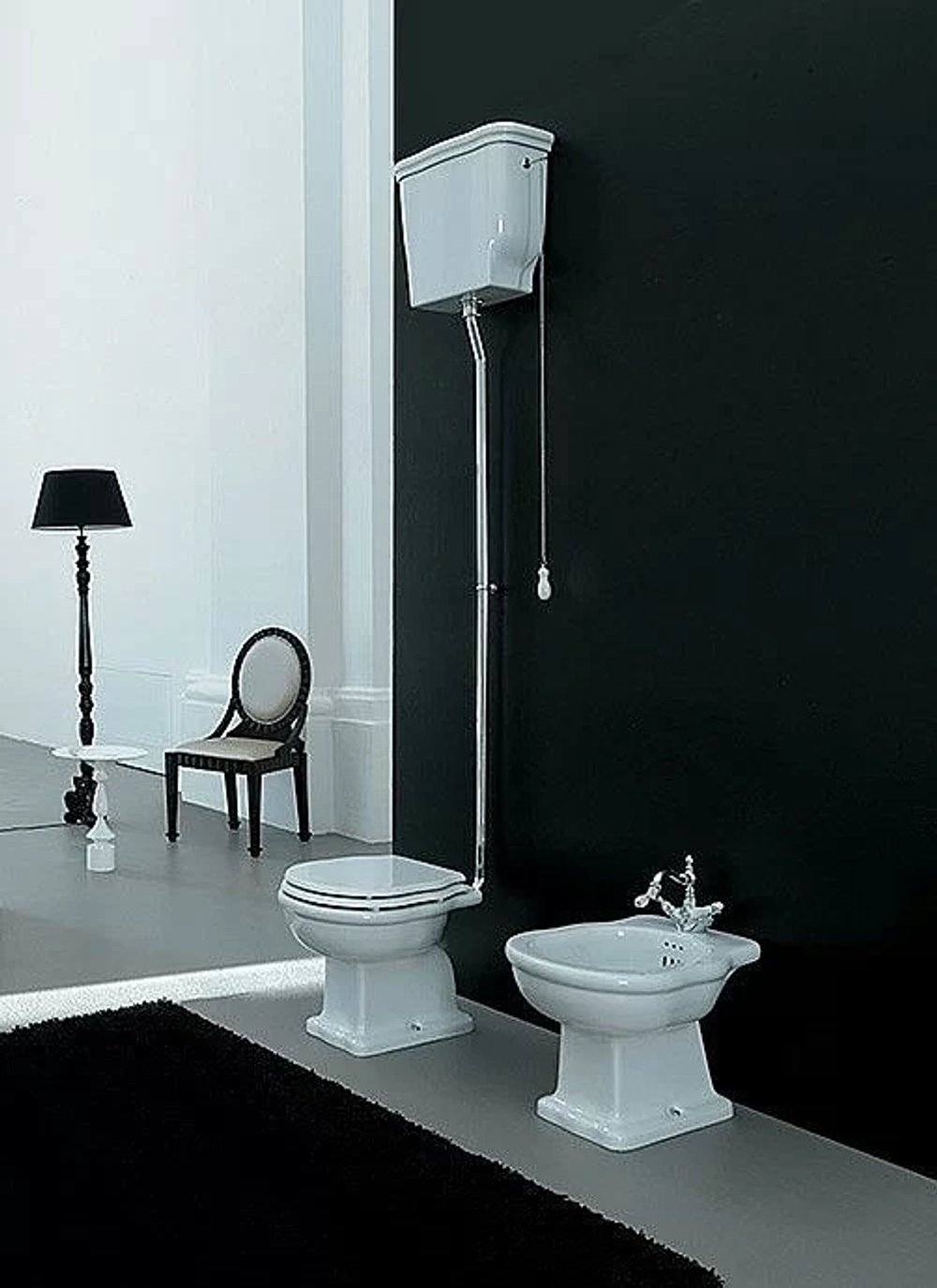 Унитаз ARTCERAM Hermitage HEV003 01 00 с высоким бачком хром