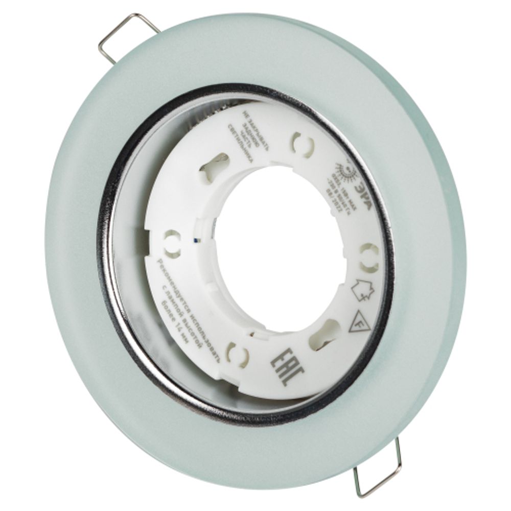 Встраиваемый светильник со светодиодной подсветкой ЭРА DK LD51 FR GX53 белый матовый