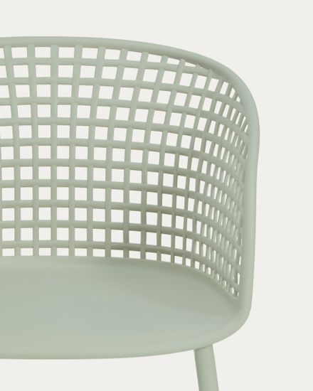 Уличный стул Tenaro из зеленого пластикаи стали