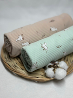 Пеленка в рубчик Утята/Светлый кофе 85*130