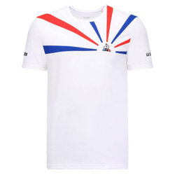 Мужская теннисная футболка Le Coq Sportif TENNIS Tee SS 20 No.2 M - new optical white/cobalt