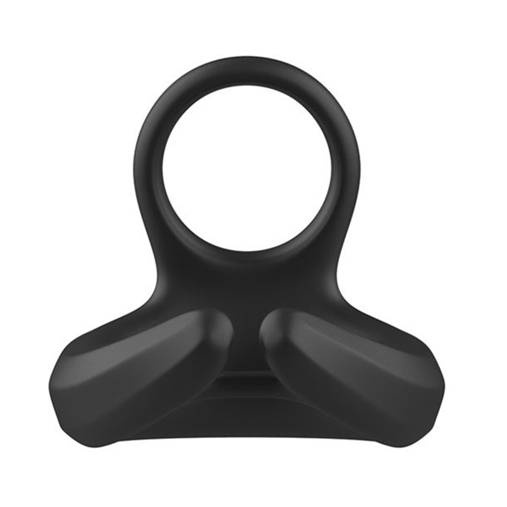 Черное эрекционное виброкольцо 3,3см с пультом ДУ I-Moon Cock Ring MY-918