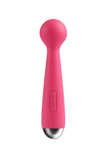 Мощный перезаряжаемый массажер Mini Emma (Цвет: розовый с серебряным)