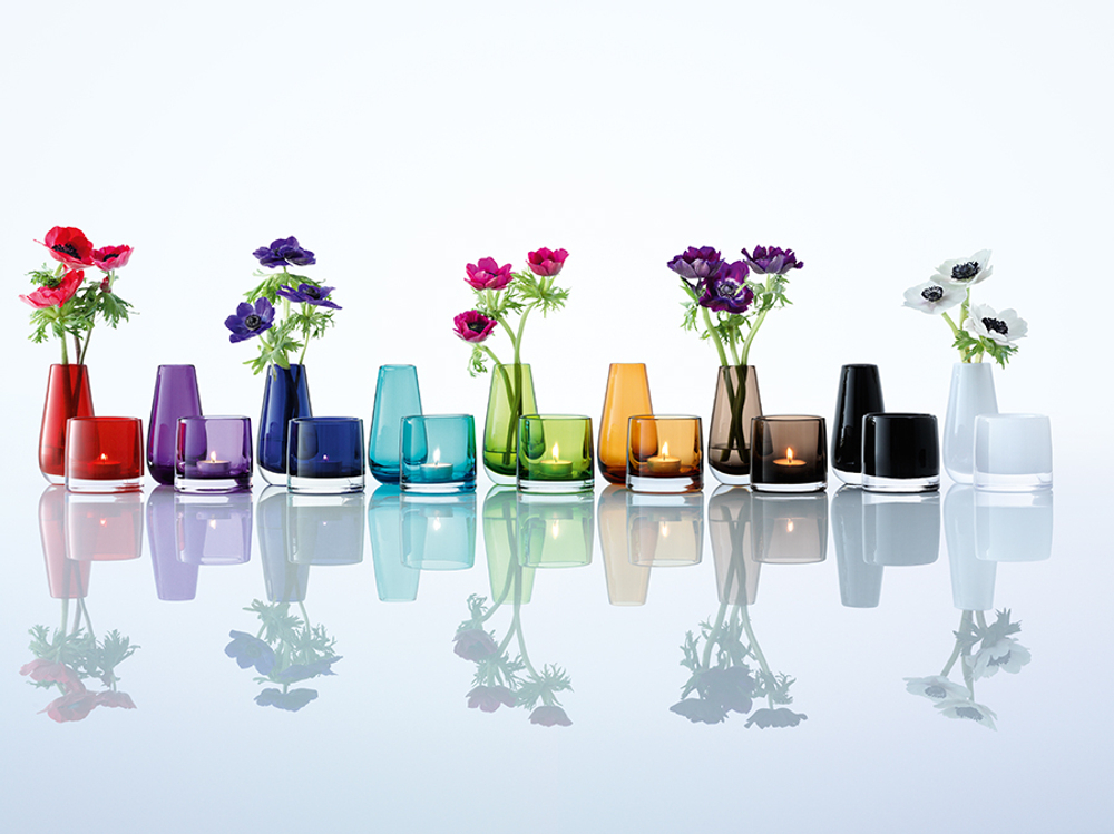 Ваза в форме бутона Flower Colour 14 см мока LSA International