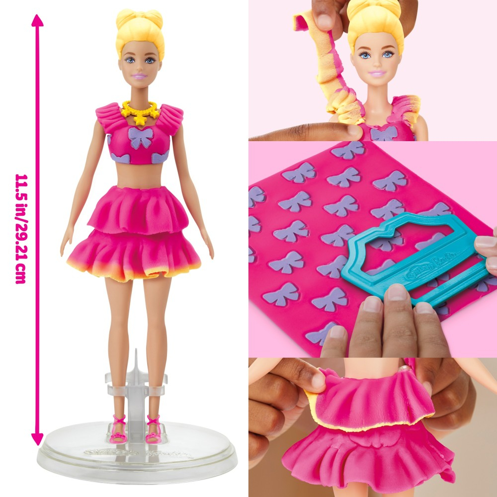 Play-Doh - Пластилин BARBIE FASHIONISTA Бантики + кукла G1361