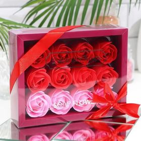 Мыльные розочки подарочный набор, розы из мыла, 12 штук