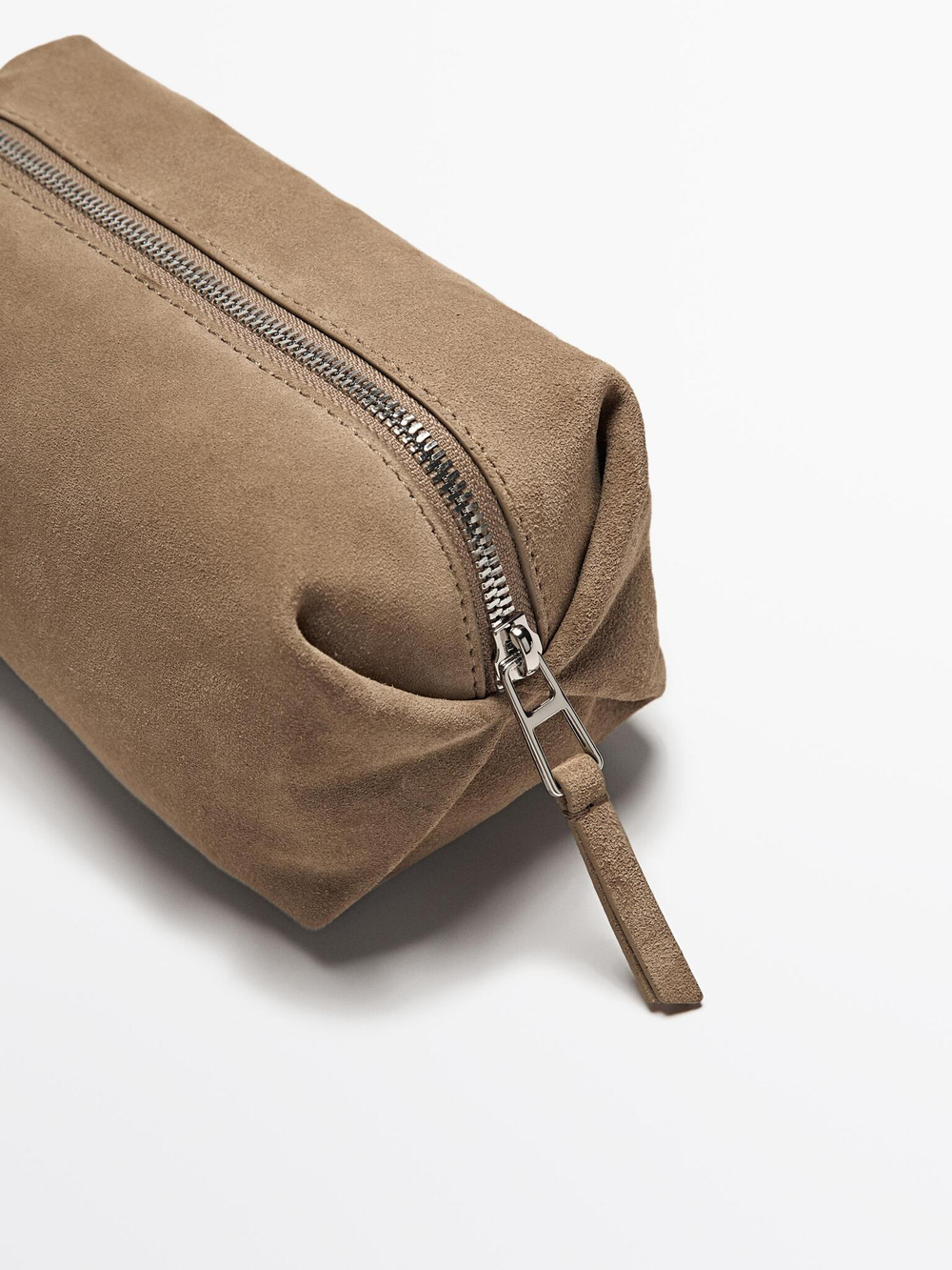 Massimo Dutti Замшевый несессер, песочный