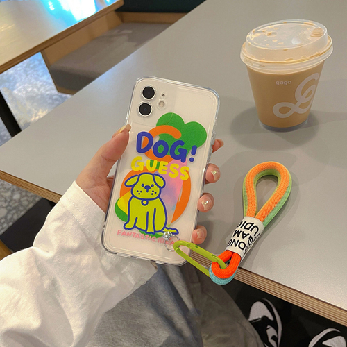 Чехол для телефона с брелоком "Dog Guess"