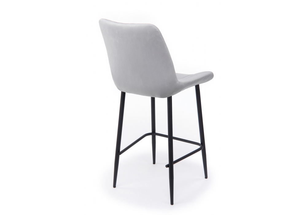Барный стул Woodville Седа 360 светло-серый (zd 960), черный np, ножки черные