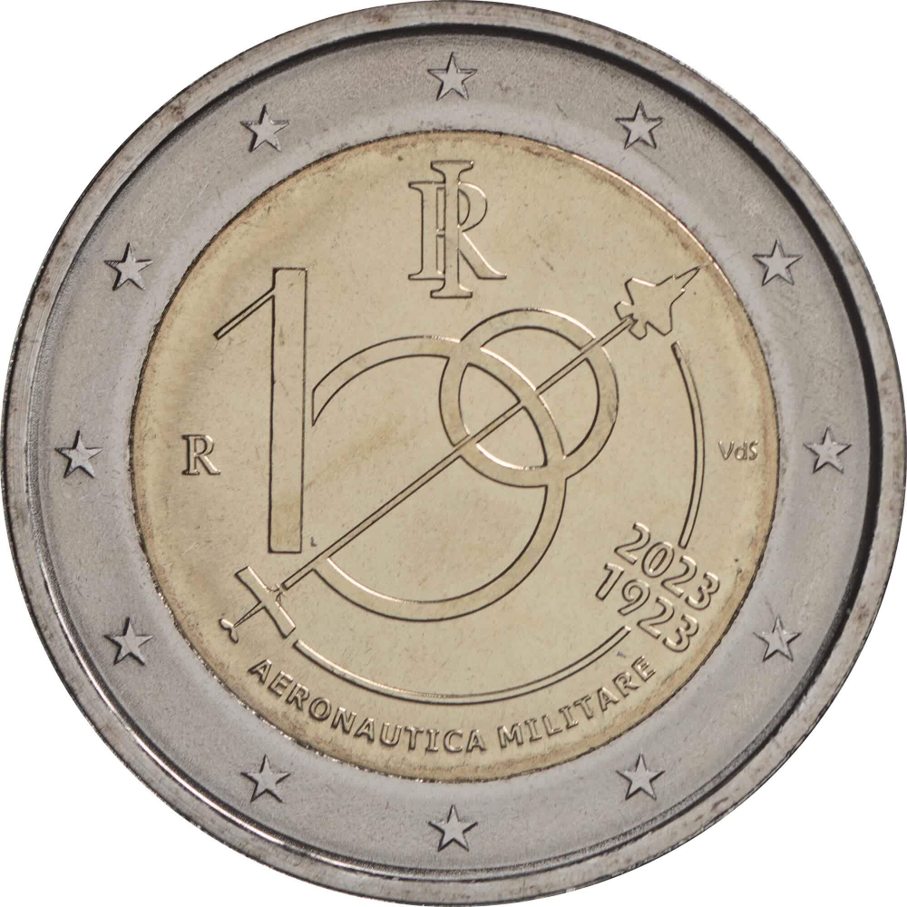 ИТАЛИЯ, 2023, 2 ЕВРО [БИМЕТАЛЛ] [UNC]