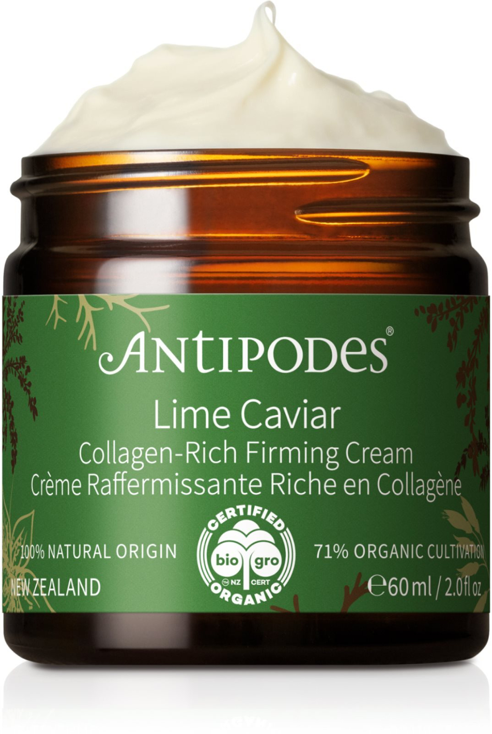 Antipodes Lime Caviar Collagen-Rich Firming Cream - укрепляющий крем для лица, поддерживающий выработку коллагена /   60  ml  / GTIN 9421907387024