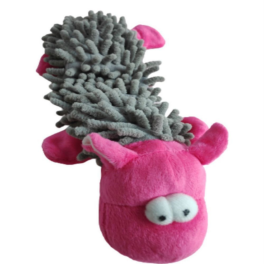 Игрушка для домашних животных Кошка "Чистый котик" серый, 24см, плюш PL20017