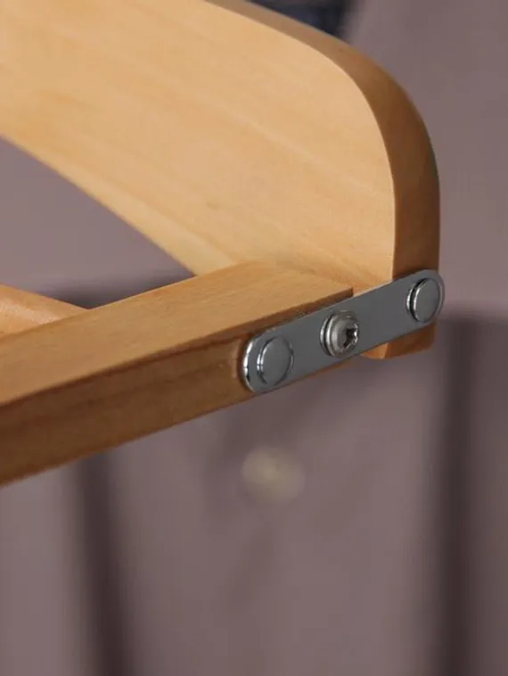 Вешалка для юбок и брюк многоуровневая SAVANNA, 4 перекладины, сорт А, 38,5×1,2×35,5 см, светлое дерево, лотос