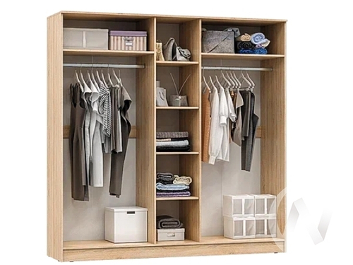 Шкаф для одежды 5-дверный Спальня Мартина (сонома/белый)