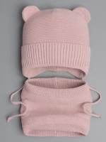 Шапка и снуд вязаная демисезонная для детей